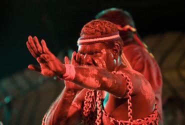 An Aboriginal dance at Barunga Festival