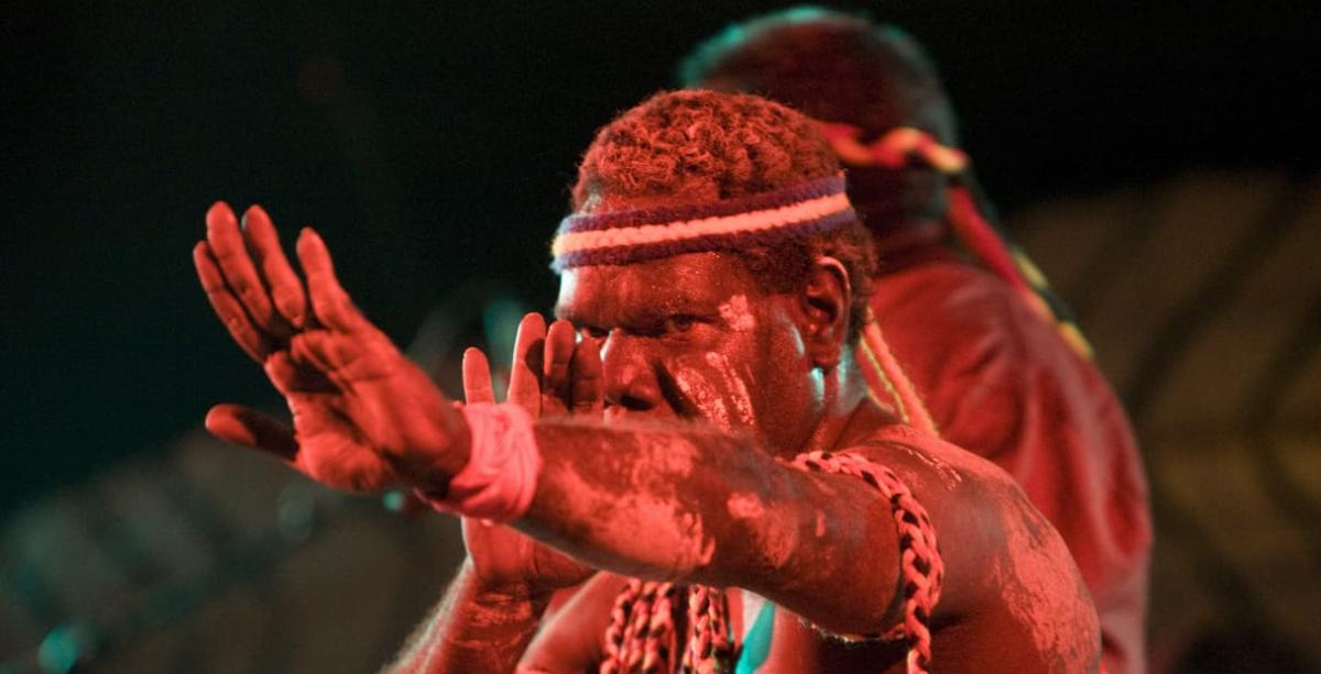 An Aboriginal dance at Barunga Festival