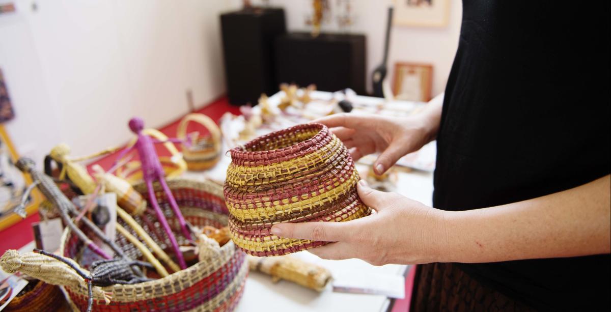 Basket weaving from Djilpin Arts - Tourism NT/Elise Derwin